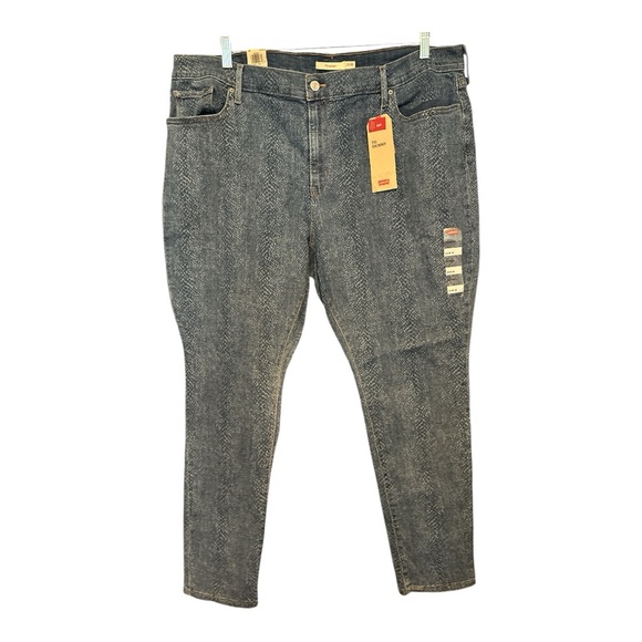 Levi's Denim - Levi's Soft Blue Snake Skin Stretch Jeans